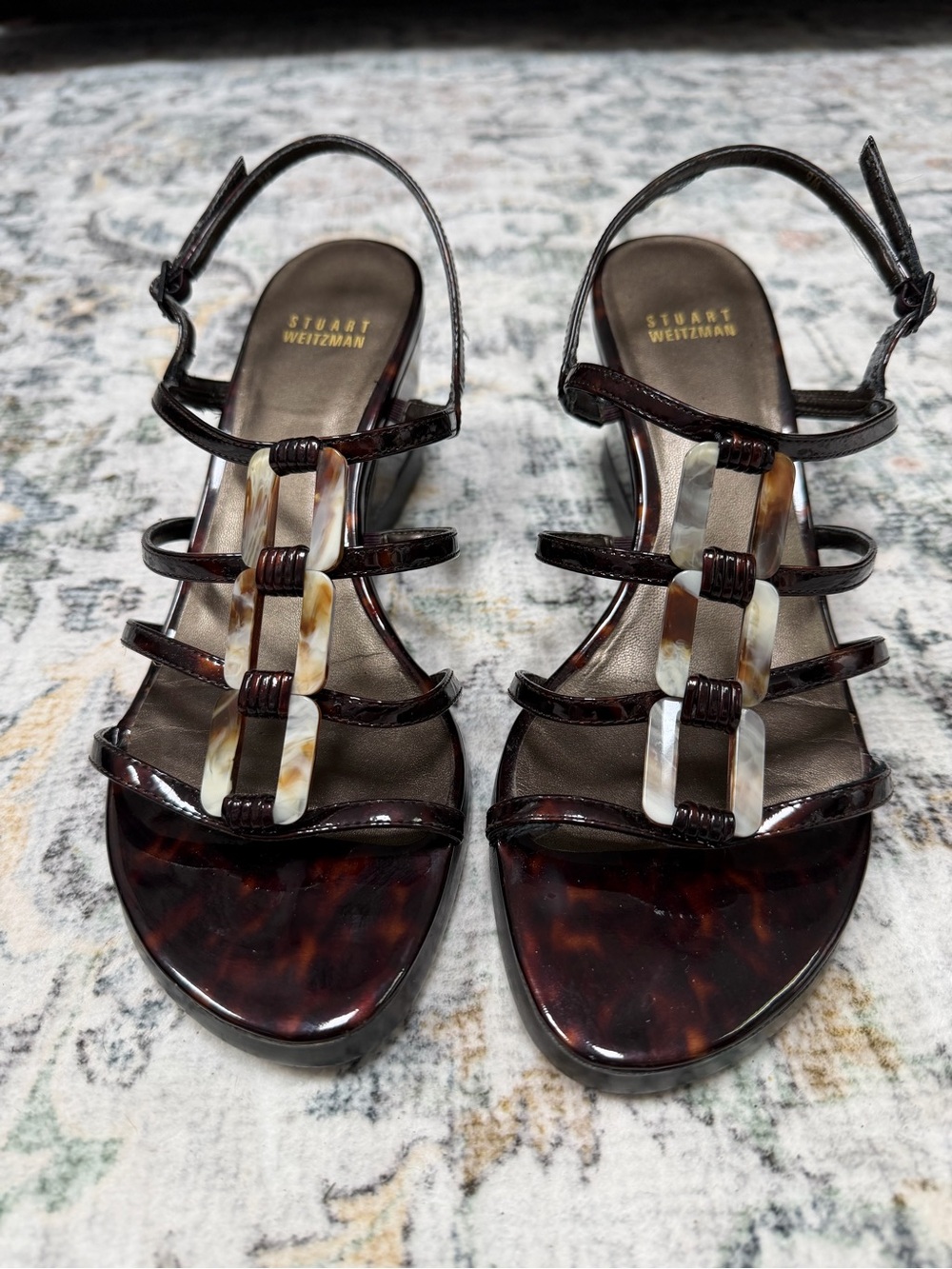 Stuart Weitzman Tortoise Shell Sandals